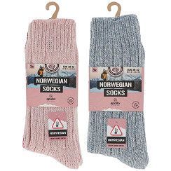 Norweger-Socken grob gestrickt - rosé oder jeans - 3er Pack