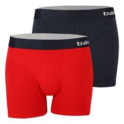 Bambus Boxershorts - marine und rot - 2er Pack