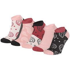 Sneaker Paisley-Motiv - rosa - 5er Pack