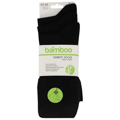 Bambus Komfortbund-Socken - schwarz - 3er Pack Bambus Komfortbund-Socken - schwarz - 3er Pack