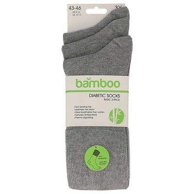 Bambus Komfortbund-Socken - Gr. 35-50 - graumelange - 3er Pack Bambus Komfortbund-Socken - Gr. 35-50 - graumelange - 3er Pack