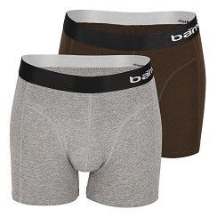 Bambus Boxershorts - oliv und grau - 2er Pack