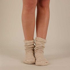Damen-Socke mit Innenfleece - beige meliert - 1 Paar Damen-Socke mit Innenfleece - beige meliert - 1 Paar
