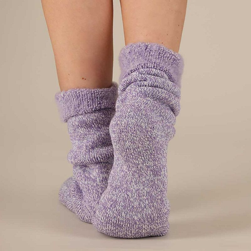 Damen-Socke mit Innenfleece - flieder meliert - 1 Paar Damen-Socke mit Innenfleece - flieder meliert - 1 Paar