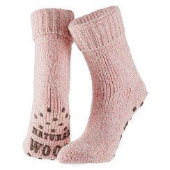 ABS-Woll-Socken - 47% Wolle - rosa - Gr. 35-42 - 1 Paar