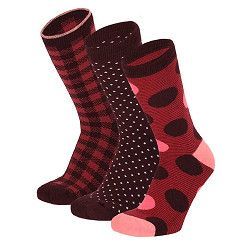 Vollfrottee-Socken Motiv - weinrot - 3er Pack Vollfrottee-Socken Motiv - weinrot - 3er Pack