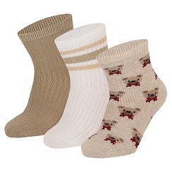 Baby Socken Bärchen - beige/weiß - 3 Paar Baby Socken Bärchen - beige/weiß - 3 Paar