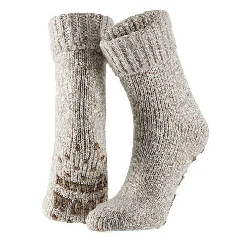 ABS-Woll-Socken - 47% Wolle - beige-meliert - Gr. 39-42 - 1 Paar ABS-Woll-Socken - 47% Wolle - beige-meliert - Gr. 39-42 - 1 Paar