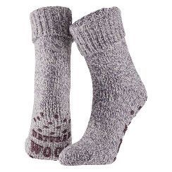ABS-Woll-Socken - 47% Wolle - lila-melange - Gr. 39-42 - 1 Paar