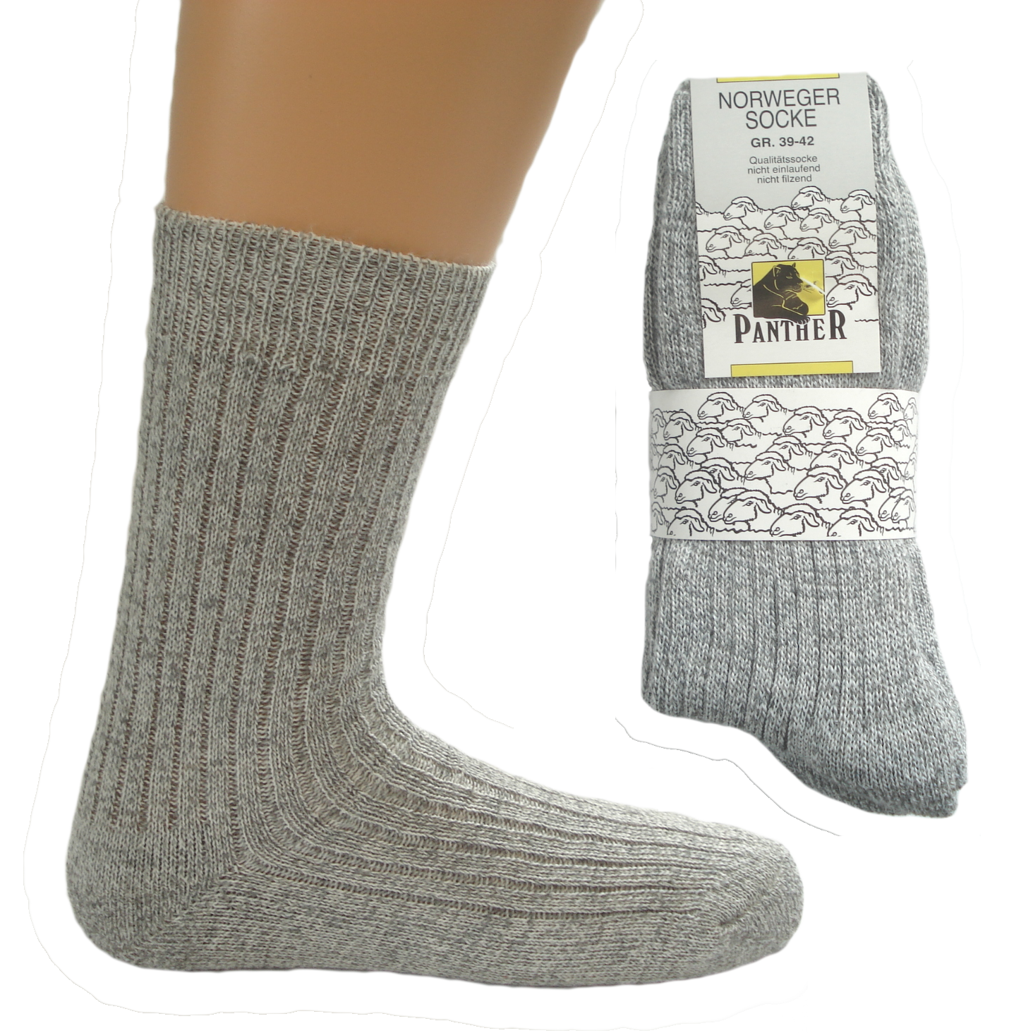 Norweger-Socken mit Frotteesohle - "Die Klassische" - 3er Pack
