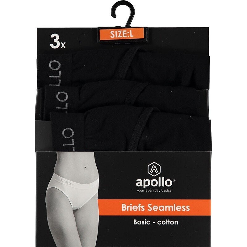 Damen-Slips - schwarz - 3er Pack