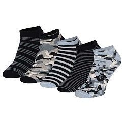 Sneaker mit Streifen und Camouflage - marine - 5er Pack