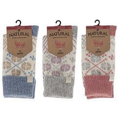 Damen Woll-Socken - 48% Wolle - 3 Farben zur Wahl - 1 Paar Damen Woll-Socken - 48% Wolle - 3 Farben zur Wahl - 1 Paar