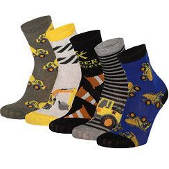 Kinder Socke  Gr. 23-34 - Baustelle - 5 Paar