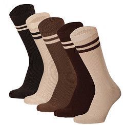 Damen-Socke Rippe - braun/beige - 5er Pack Damen-Socke Rippe - braun/beige - 5er Pack