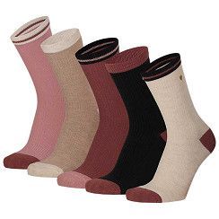 Kinder Socke Gr. 23-38 - Rippe im Schaft - Herz  - 5 Paar