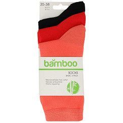 Bambus-Socke - Gr. 35-42 - rot - 3er Pack Bambus-Socke - Gr. 35-42 - rot - 3er Pack