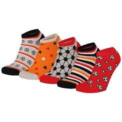 Kinder-Sneaker  Gr. 23-38 - Fussball rot -  5 Paar