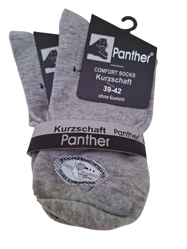 Kurzschaft-Socken Komfortbund "ohne Gummi" - hellgrau - 2er Pack