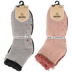 Damen Bett-Socken mit ABS - 2 Farben zur Wahl - 2er Pack Damen Bett-Socken mit ABS - 2 Farben zur Wahl - 2er Pack