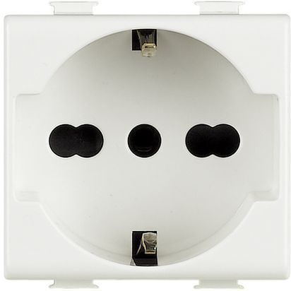 Presa modulare 10/16 A - 250Vac 2P+T standard tedesco