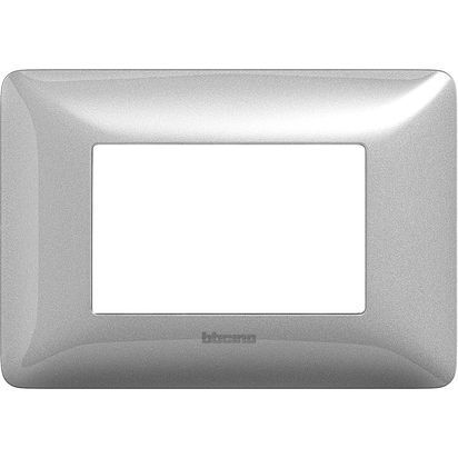 Placca Matix 3 moduli silver