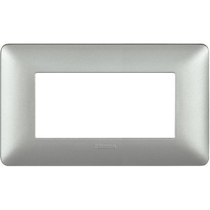 Placca Matix 4 moduli silver