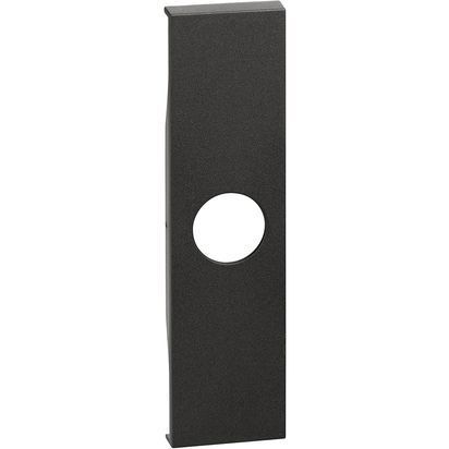 Cover per presa TV e falso polo con uscita. Per prese TV e falso polo con foro. Per art. K4202D, K4202P14, K4202P10, K4202F, K4953 - 1 modulo, Nero Cover per presa TV e falso polo con uscita. Per prese TV e falso polo con foro. Per art. K4202D, K4202P14, K4202P10, K4202F, K4953 - 1 modulo, Nero