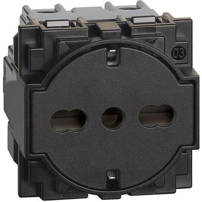 Presa bipasso flat standard tedesco e italiano 2P+T 10/16 A