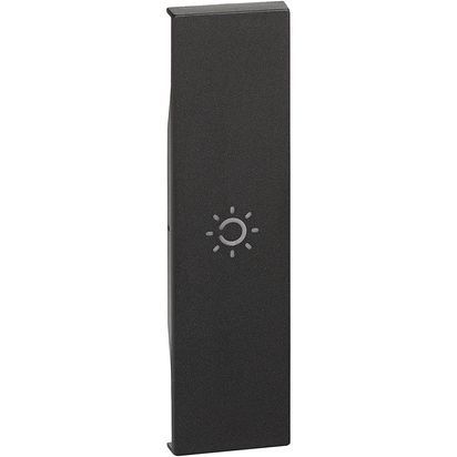 Cover con simbolo luce. Per art. K4001, K4003, K4004, K4004L, K4005, K4034 - 1 modulo, Nero