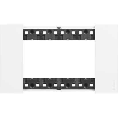 Placca Living Now 4 moduli - bianco - materiale: plastica