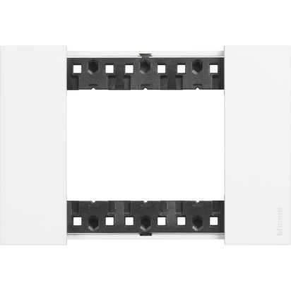 Placca Living Now 3 moduli - bianco - materiale: plastica