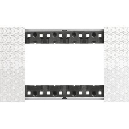 Placca Living Now 4 moduli - pixel - materiale: plastica effetto pixel