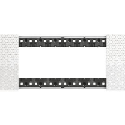Placca Living Now 6 moduli - moon - materiale: zama
