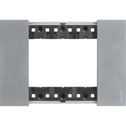 Placca Living Now 3 moduli - moon - materiale: zama