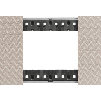 Placca Living Now 3 moduli - optic - materiale: plastica effetto pixel