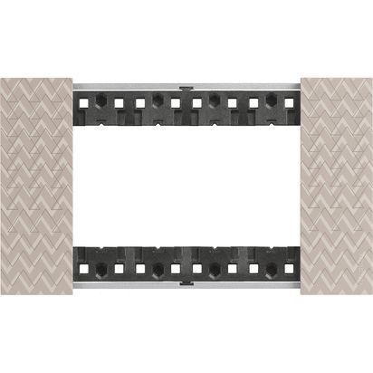Placca Living Now 4 moduli - optic - materiale: plastica effetto pixel