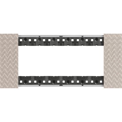 Placca Living Now 6 moduli - optic - materiale: plastica effetto pixel