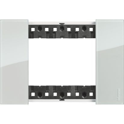Placca Living Now 3 moduli - sky - materiale: plastica bimaterica