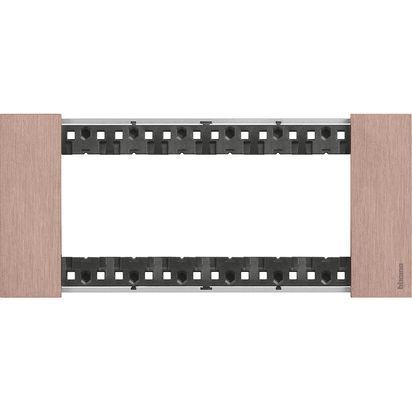 Placca Living Now 6 moduli - rame - materiale: zama