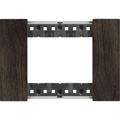 Placca Living Now 3 moduli - noce - materiale: legno