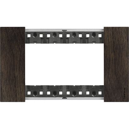 Placca Living Now 4 moduli - noce - materiale: legno