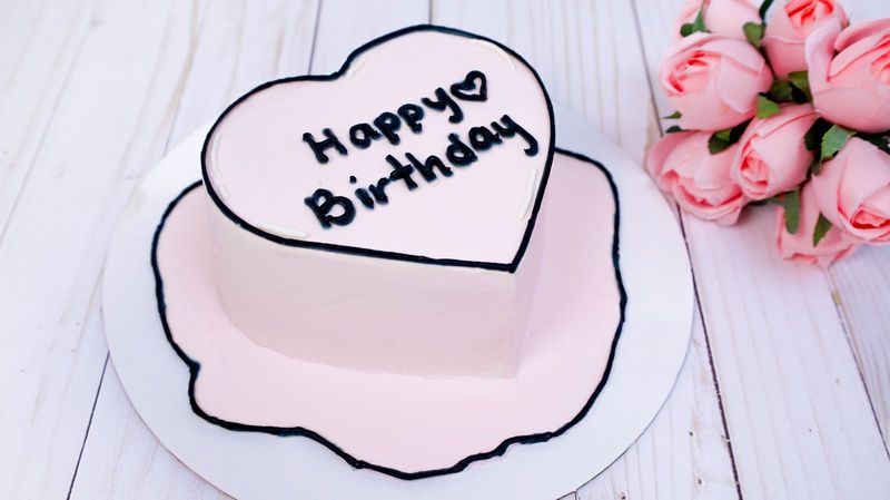 Birthday Heart Cake