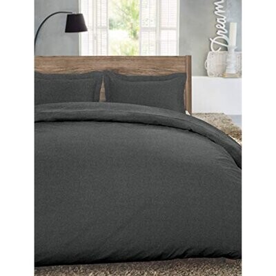 Dormisette Organic Heather Grey Flannel Duvet Cover