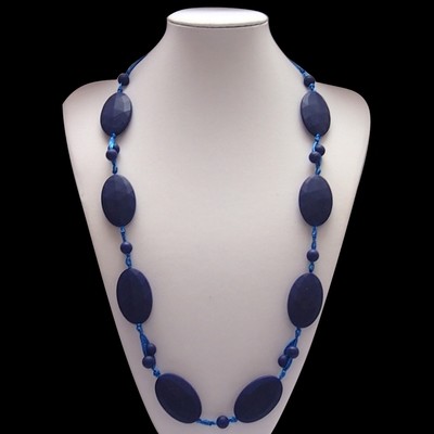 Bobbles and Beads Navy Blue