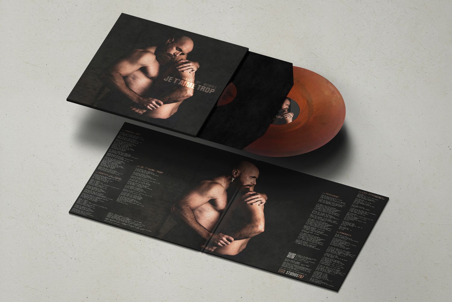 Vinyle &quot;JE T&#39;AIME TROP&quot; 33T marbré édition limitée