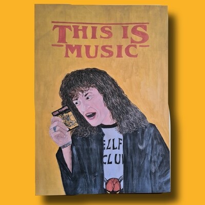 Eddie Munson - This Is Music Painting Print Stranger Things