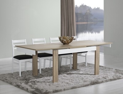 Mesa Jantar Paris Branco-Carvalho Mesa Jantar Paris Branco-Carvalho