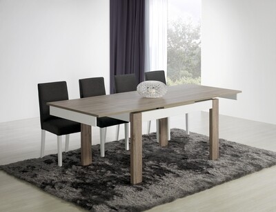 Mesa Jantar Paris Branco-Cinza Mesa Jantar Paris Branco-Cinza