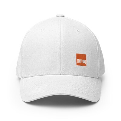 Tortoni White Hat with Orange Logo
